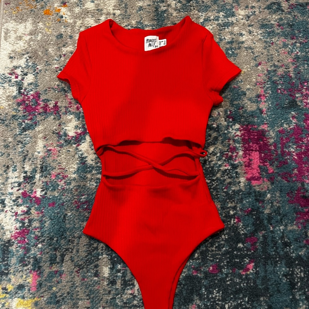 Princess Polly Red Bodysuit One Piece